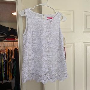 BNWT Lilly Pulitzer White Crochet Top